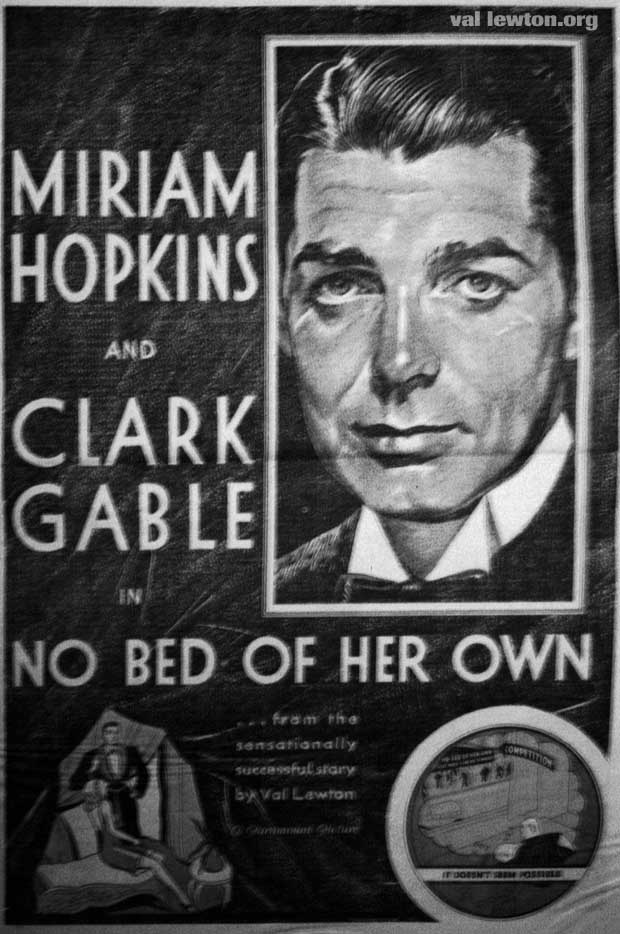 Clark Gable and Miriam Hopkins no bed of her own promo image